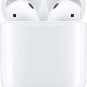 Open AirPods Pro case with earbuds inside